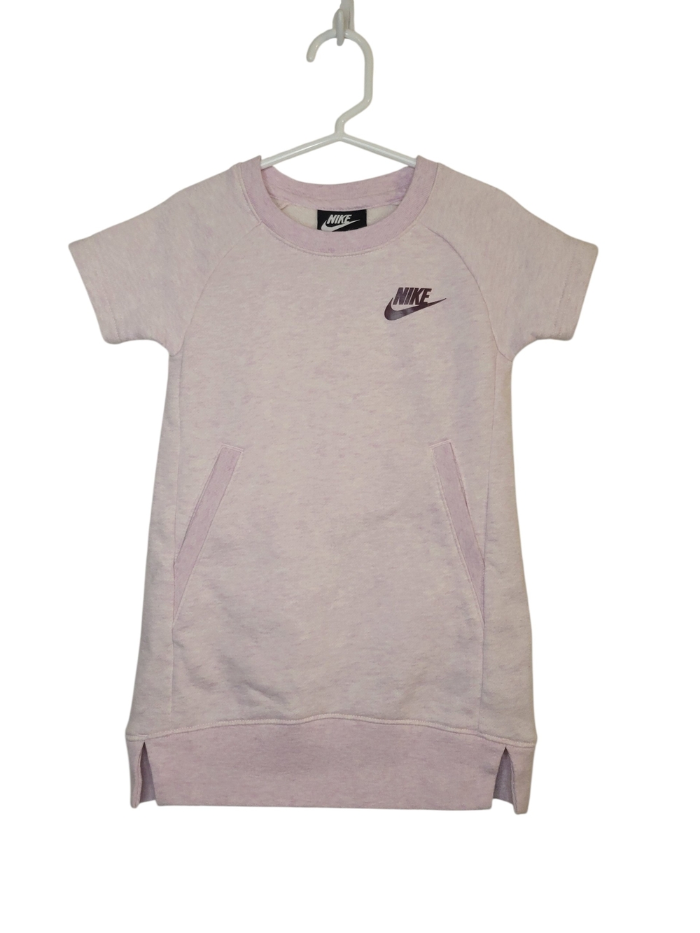 Nike Light Pink Short Sleeve Sweatshirt Dress